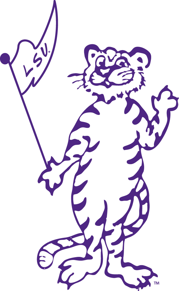 LSU Tigers 1958-1966 Mascot Logo iron on paper